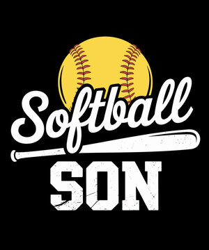 Softball Son Softball Player Game Day Funny