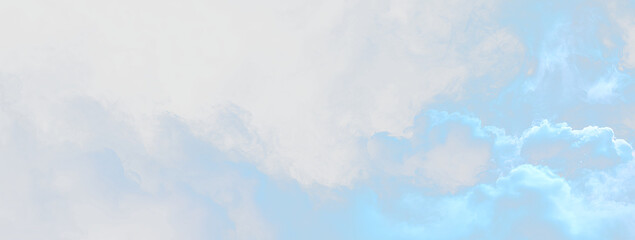 Clouds drifting in the sky during daylight with a focus on white and blue tones against a clear background, on a transparent background © Liubov