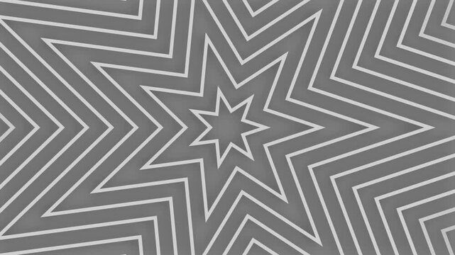 Abstract geometric star pattern with layered lines and soft shadows clean bright background design animation