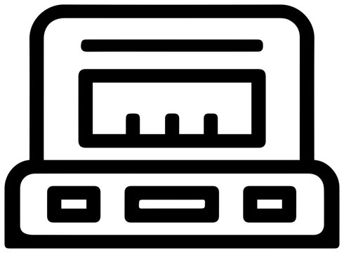 Icon of electronic stud finder device in minimalist style