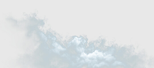 Soft clouds drift across the sky during daytime hours with a clear view against a transparent background © Liubov