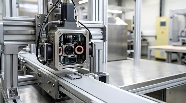 industrial machine vision inspection scanner at automated quality control station