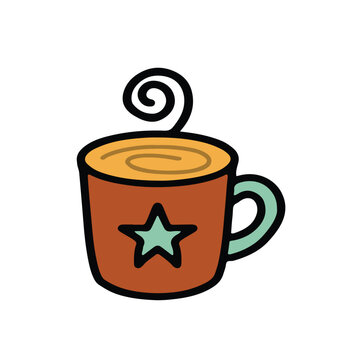 Star-shaped coffee vector