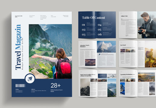Travel Magazine Template Layout