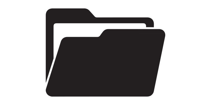 Black file folder icon