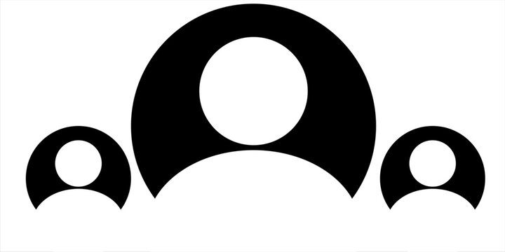 User account profile circle flat vector icon for apps and websites