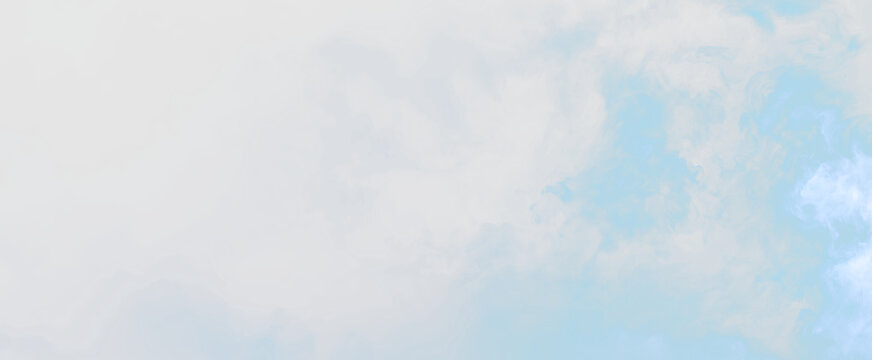 Sky blue background with white cloud formations showing varying densities and shapes at daytime, on a transparent background