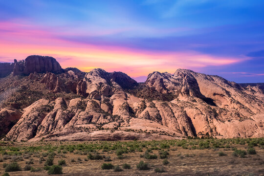 sunset in the mountains