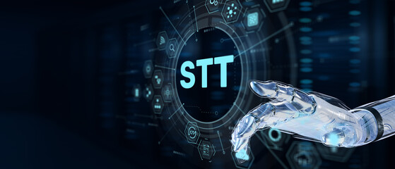 STT Speech to Text Technology for Automated Transcription and Voice Recognition Applications © Artemii Sh