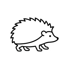 Hedgehog Cartoon Animal Profile View. © Ekodro