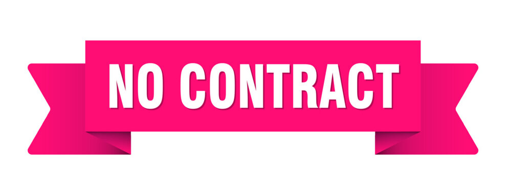 no contract ribbon isolated on transparent background. no contract ribbon