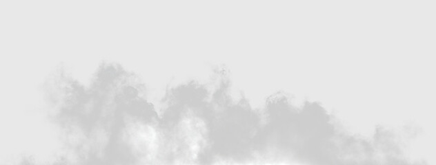 Gray clouds drift across a sky with no background or other elements present in a simple display, on a transparent background © Liubov