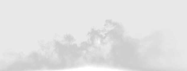 Obraz premium Cloud formation in a clear sky during midday, on a transparent background for use in various designs or projects