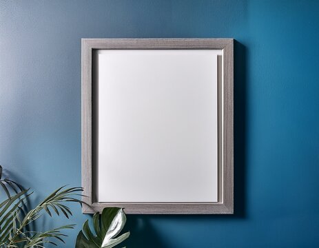 clean design minimalist board mockup on textured blue and grey surface for policy display