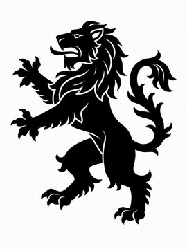 heraldic lion vector illustration