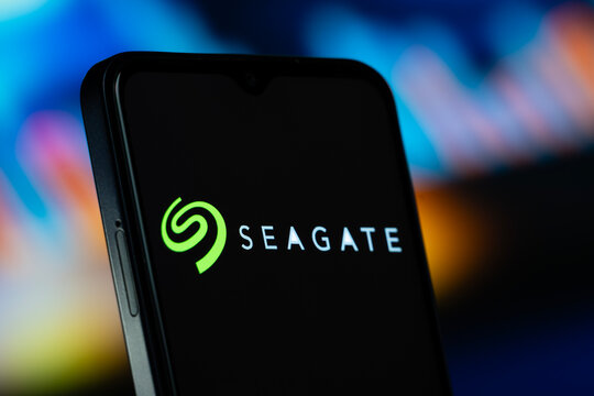 Dhaka, Bangladesh- 10 June 2026: Seagate Technology logo is seen on a smartphone.