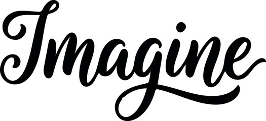 Imagine typography vector illustration on transparent background for design projects and creative graphics © MohammadNazrul