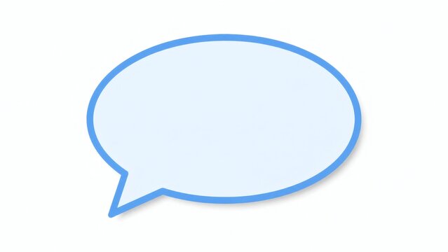 Polished blue speech bubble illustration for commercial use, clean and modern design element
