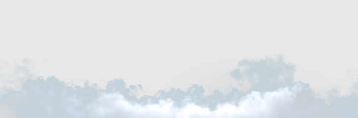 Clouds drift in a clear sky during the midday hours over a vast landscape, creating visual interest and depth, on a transparent background © Liubov