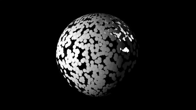 small white spheres . pack of white spheres scientifically accurate Spherical abstract stylized element on black background.