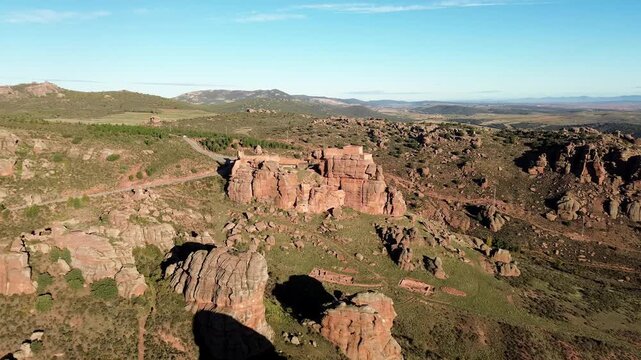 Ch&acirc;teau de Peracense - Castillo de Peracense - Aragon, Espagne - drone 4k