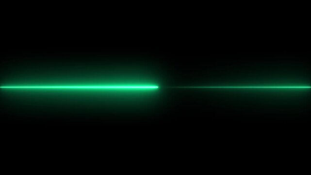 Green neon pulse line abstract background, glowing digital ekg heartbeat animation, futuristic data stream overlay