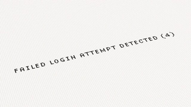Cyber security breach with repeated failed login attempts and account access denied after a brute force attack