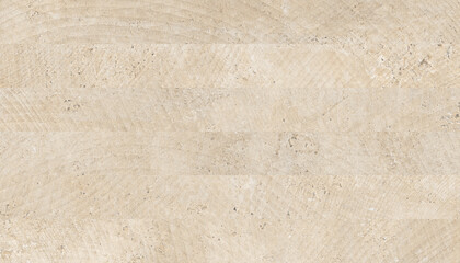 Beige travertine stone texture background, natural limestone marble surface with linear patterns, warm sand colored rock wall for interior design © PK
