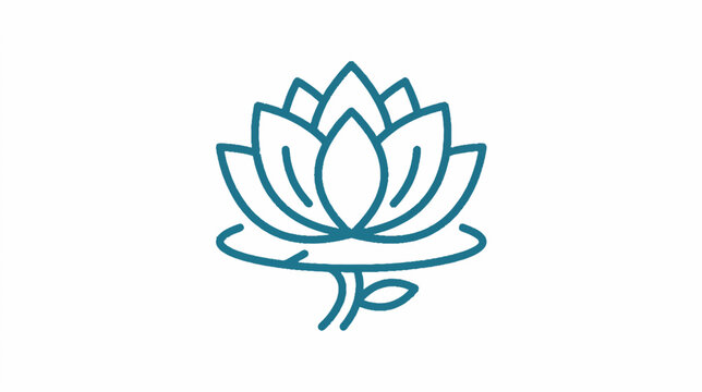 Lotus Flower Halftone Dotted Border Pattern