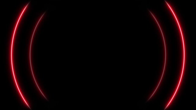 Abstract neon circle radio waves looping background. Searching process in futuristic interface. Radar signal concept. Motion graphics of radar area concept
