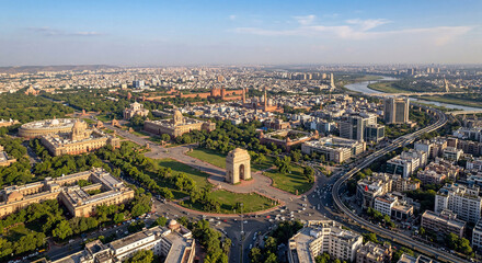 Obraz premium New Delhi, Delhi, India, Capital of India skyline