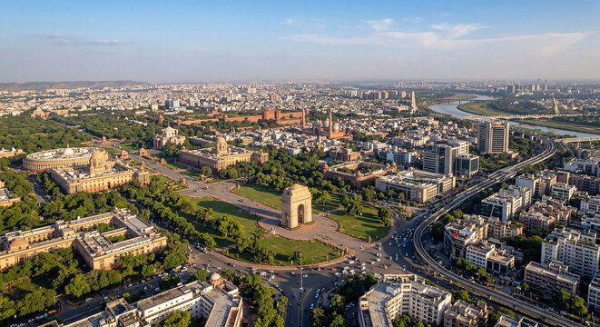 New Delhi, Delhi, India, Capital of India skyline
