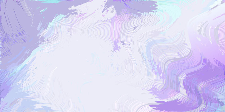 Holographic wave pattern with iridescent brushstrokes and pastel shades