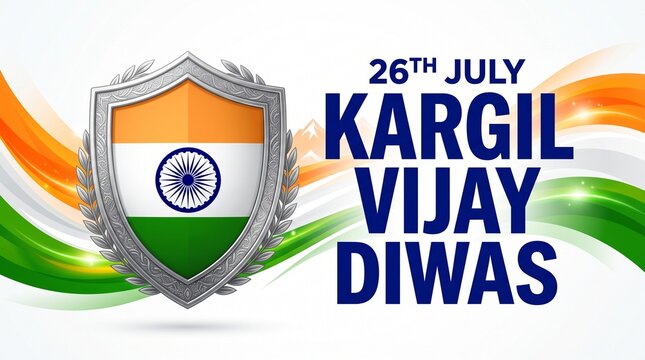 Kargil Vijay Diwas, 26th July - Indian victory day banner