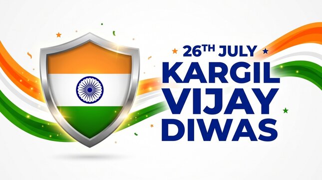 Kargil Vijay Diwas, 26th July - Indian victory day banner