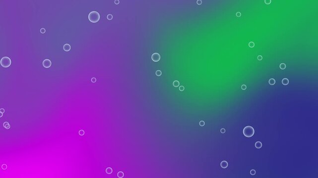Abstract gradient background with floating bubbles 4k motion graphics animated background