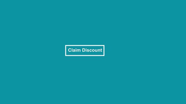 Mouse cursor pointer click on Claim Discount button. Mouse cursor click animation. Call to action button animated with Mouse pointer cursor click press animation.