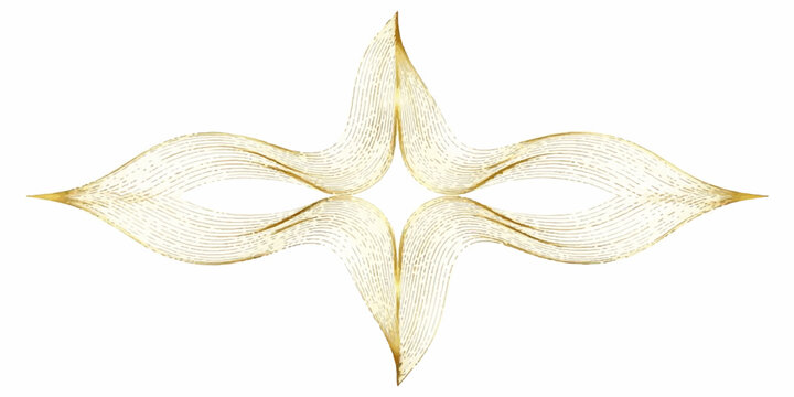 Golden Christmas Star Shaped Carambola Fruit with Banana and Tropical Fruits Isolated on White Background with Holiday Ribbon Decoration