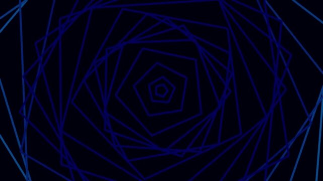 Abstract Blue Spiral Tunnel: An intriguing abstract image featuring a dark blue spiral pattern resembling a tunnel or a vortex, created with thin, glowing lines.