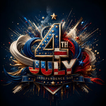 Fourth of July American Flag Patriotic Independence Day Celebration Background