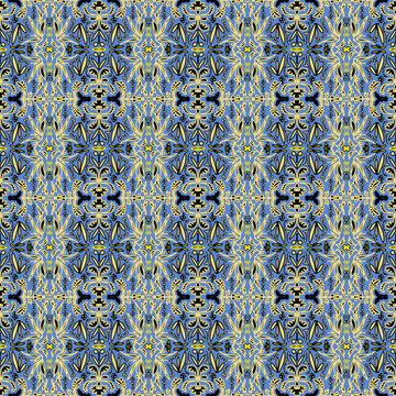 Seamless pattern, abstract Blue gradient on Banana Man&iacute;a background for textile, wallpaper, wrapping paper and digital art.
