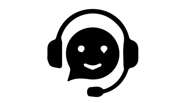 Customer service, call center, support, chat icon, vector graphics