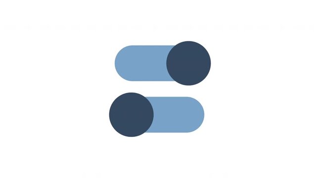 On and off toggle switch button animation