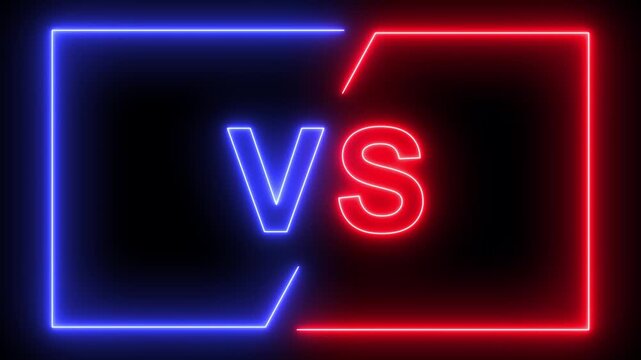 Neon line Versus vs bars icon. vs game match team challenge sign symbol, 4k