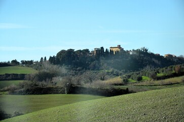 Fototapeta premium San Gimignano, Italy 03.04.2020: