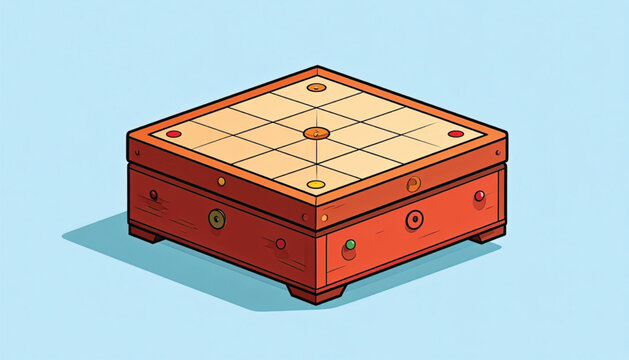 Vintage Chinese Checkers Game Box.