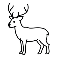 Obraz premium Minimalist Single Line Deer Drawing Elegant Vector Illustration Design