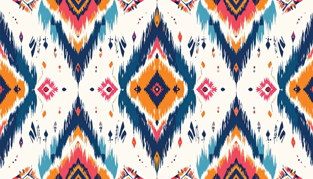 Vibrant Aztec Geometric Pattern Design.