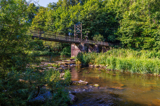 Bridge over the Nagold River in the Black Forest
