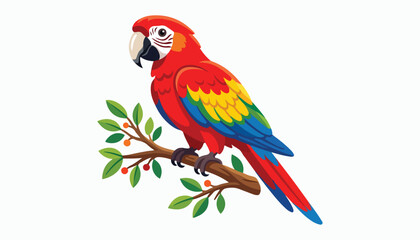 parrot bird clipart vector illustration © Nayon